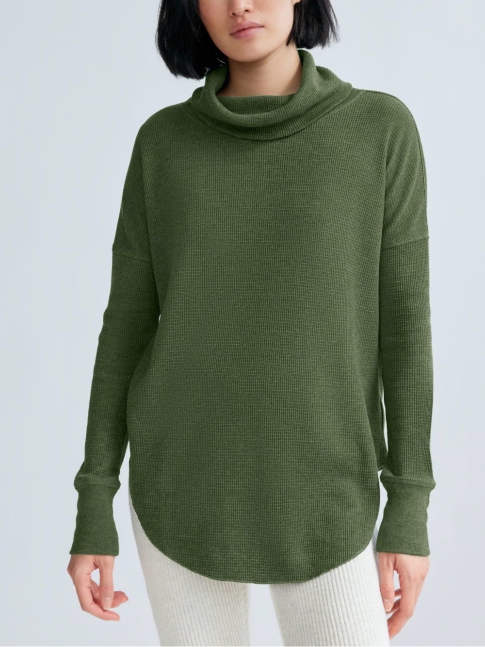Aritzia Babaton Thermal Waffle Knit Cowlneck Sweater Medium